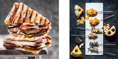 Foodfotografie, Food, Stills, Grillen, Andreas Rummel, Feigentramezzini, dunkle Schokolade, Obstlollys, Orekekse, Melone, Ananas, Apfel